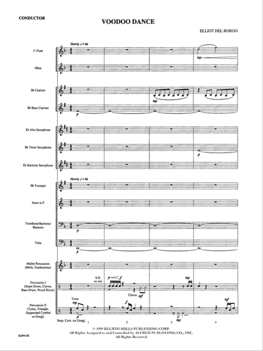 Voodoo Dance: Score Voodoo Dance: Score Concert Band scores gallery preview page 3