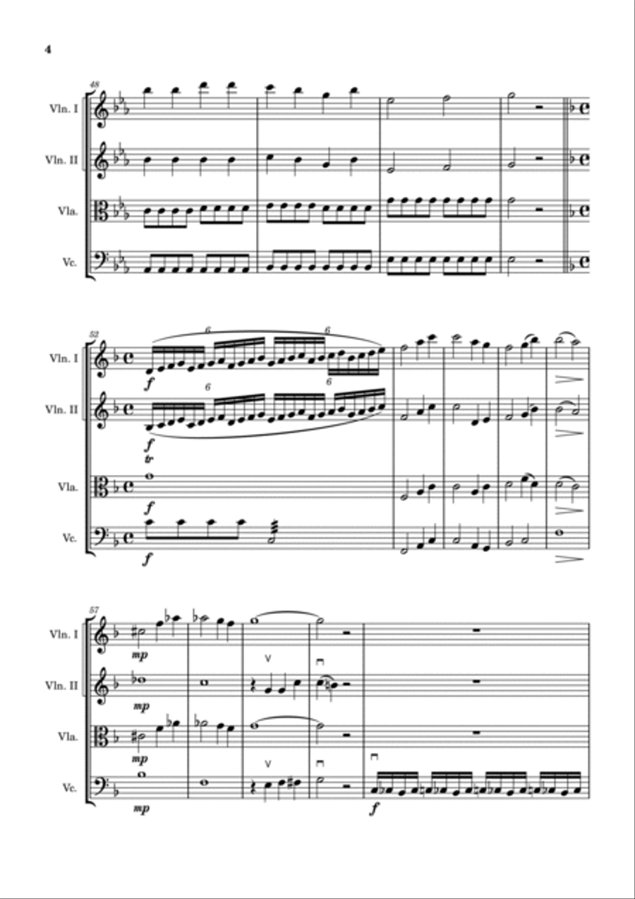 Rain After the Sun String Quartet scores gallery preview page 4