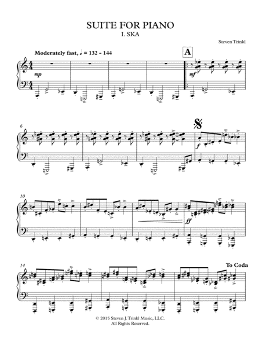 Suite for Piano Piano Solo scores gallery preview page 3