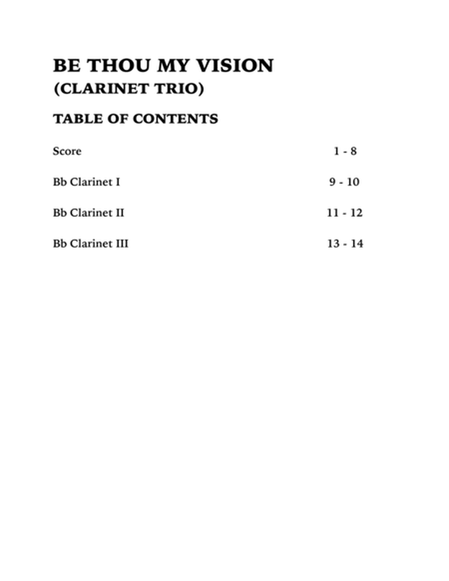Be Thou My Vision (Clarinet Trio) image number null