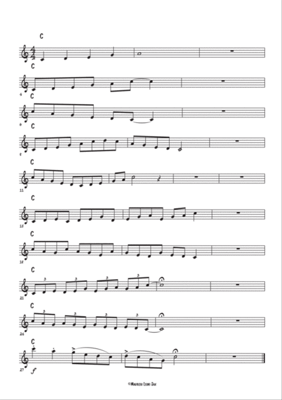 Le Scale Pentatoniche Maggiori Per Tutti i Sassofoni Alto Saxophone scores gallery preview page 2