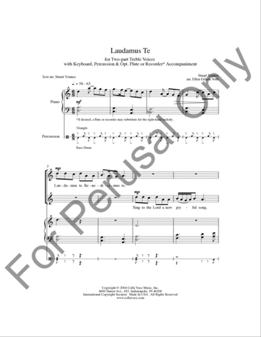 Laudamus Te (Choral Score) SA scores gallery preview page 2