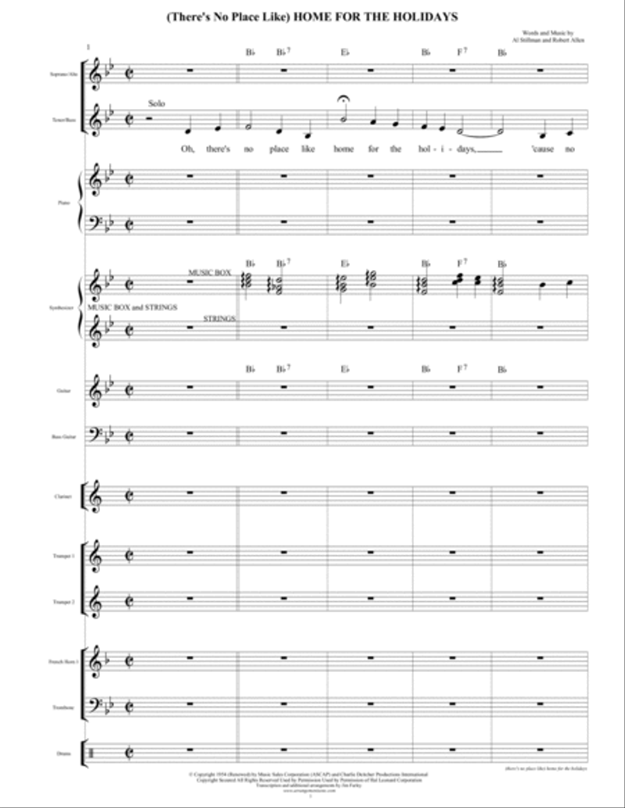(There's No Place Like) Home For The Holidays Large Ensemble scores gallery preview page 3
