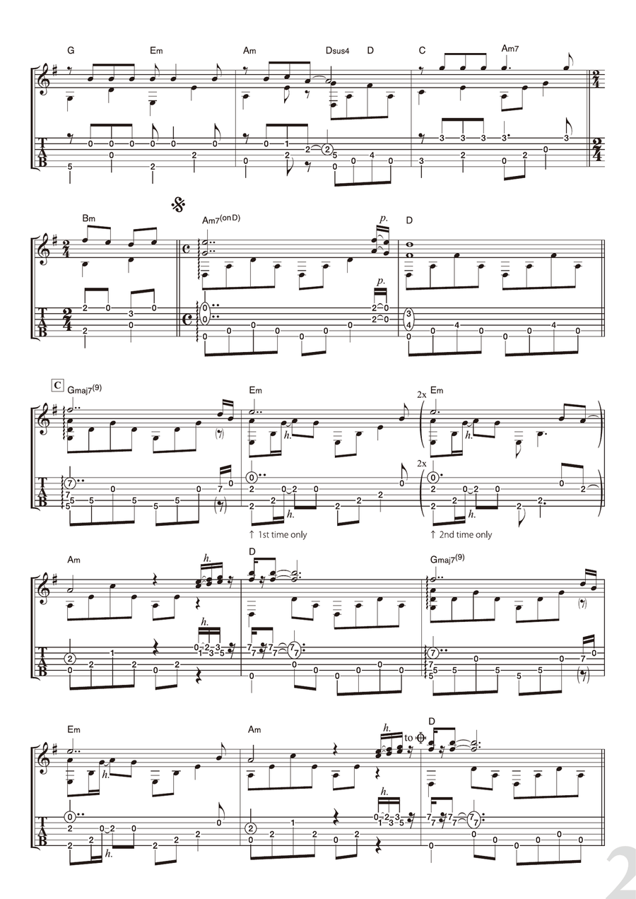 Woman Acoustic Guitar scores gallery preview page 2