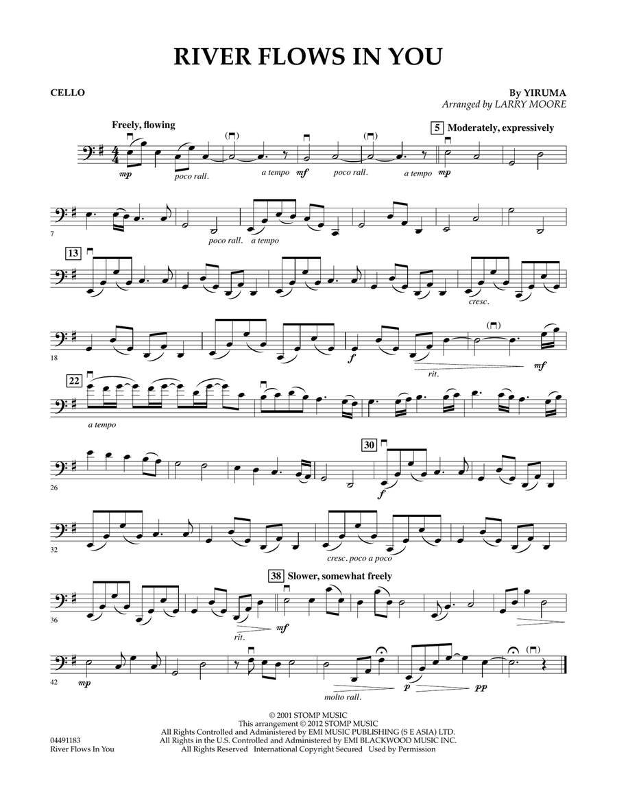 River Flows In You - Cello Orchestra scores gallery preview page 1