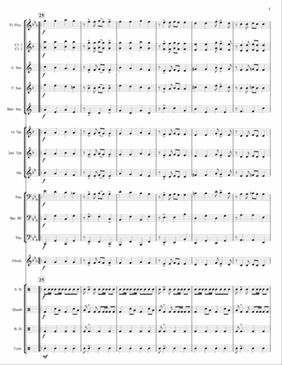Hungarian Dance #5 Concert Band scores gallery preview page 6