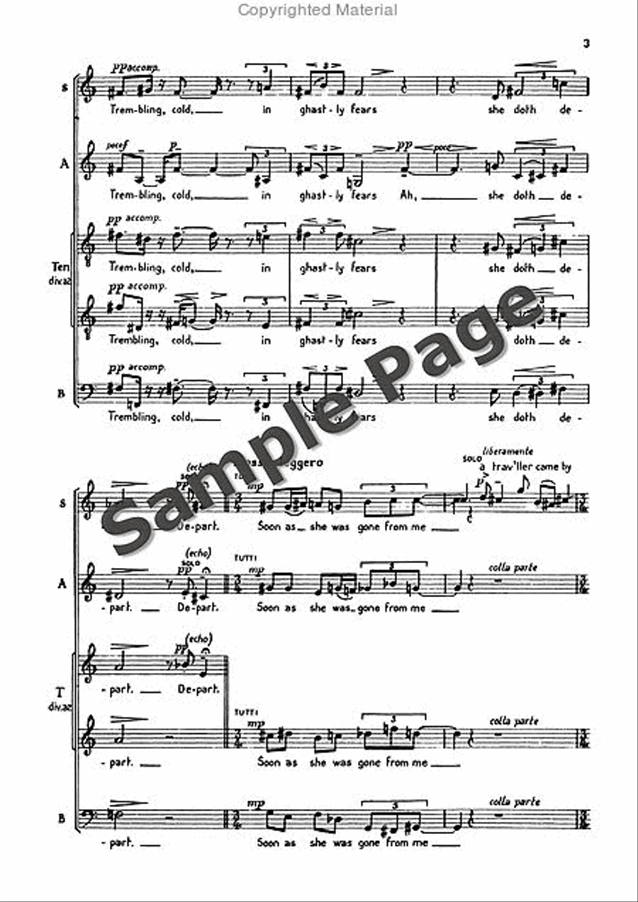 Poems 5 & An Epigram Of Wm. Blake 4-Part scores gallery preview page 4