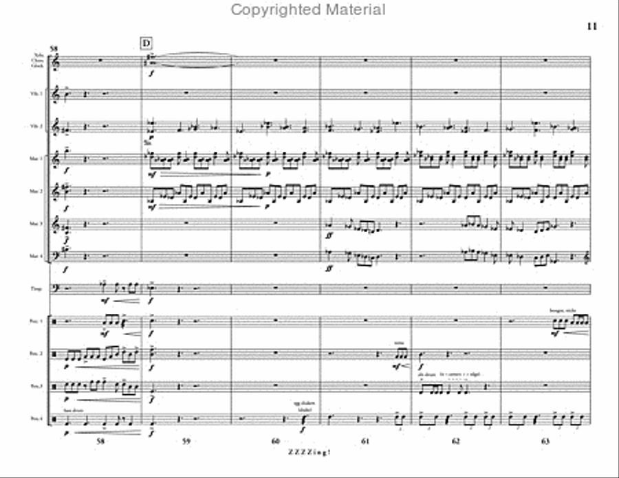 ZZZZing! ZZZZing! Percussion Ensemble scores gallery preview page 12