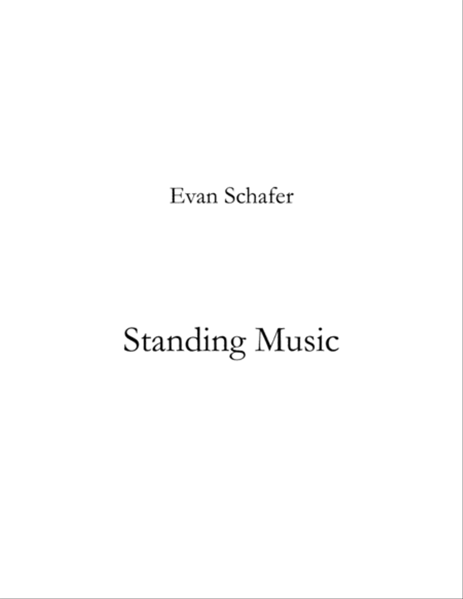 Standing Music (2011) Small Ensemble scores gallery preview page 1