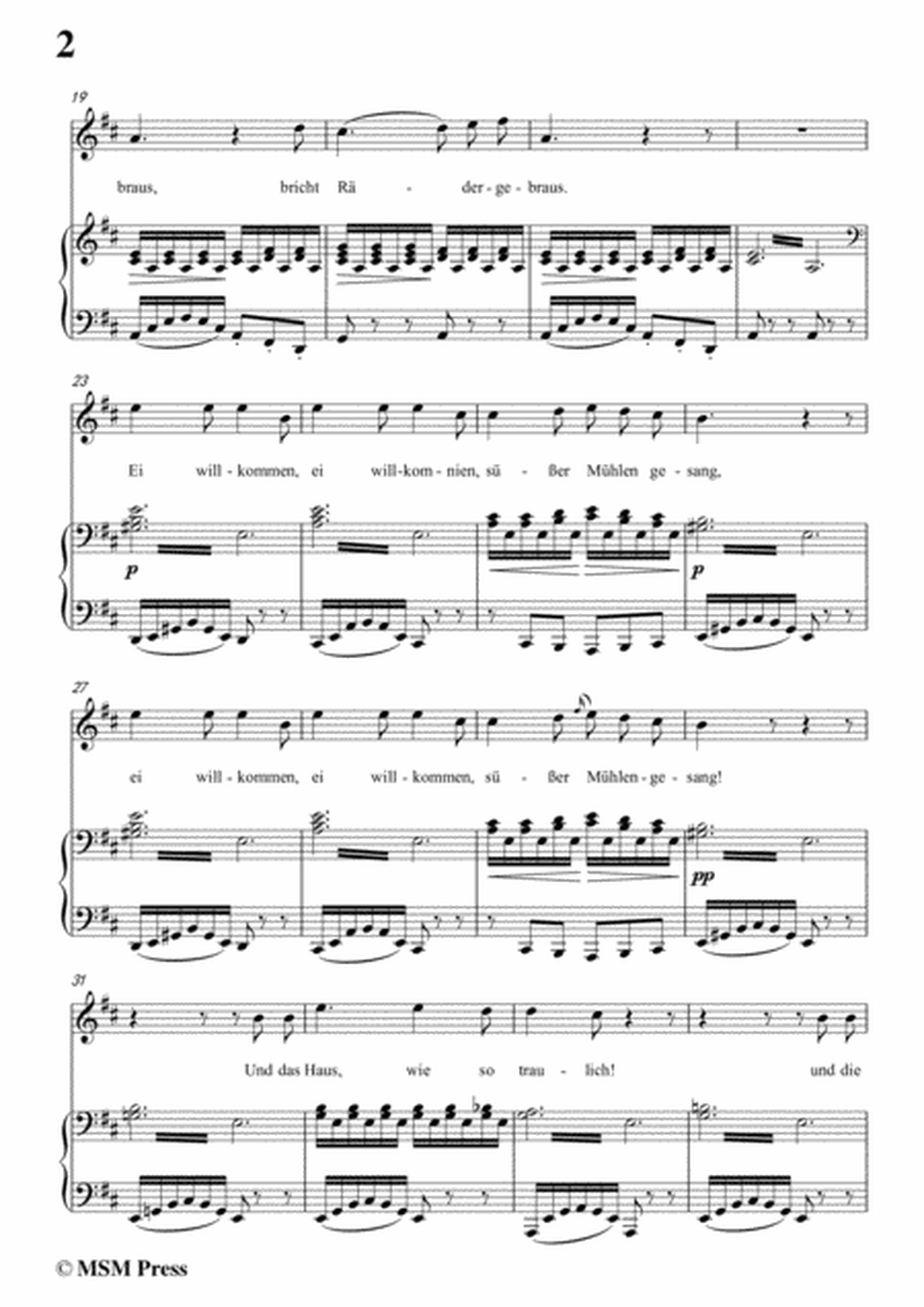 Schubert-Halt!,in D Major,Op.25 No.3,for Voice and Piano image number null