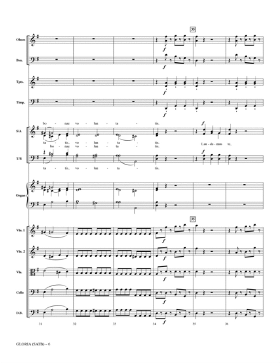 Gloria (from Heiligmesse) (arr. John Leavitt) - Full Score (SATB) 4-Part scores gallery preview page 6