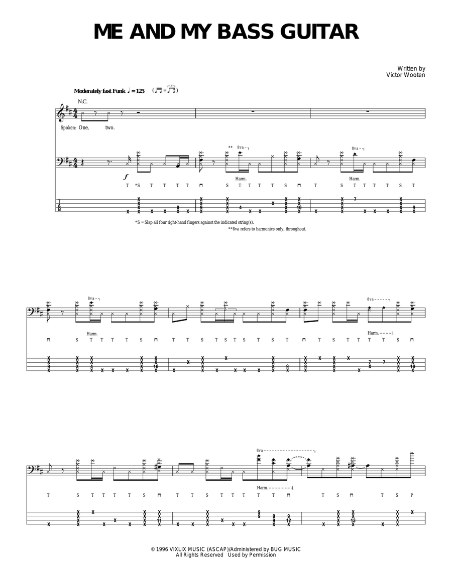 Me And My Bass Guitar Acoustic Guitar scores gallery preview page 1