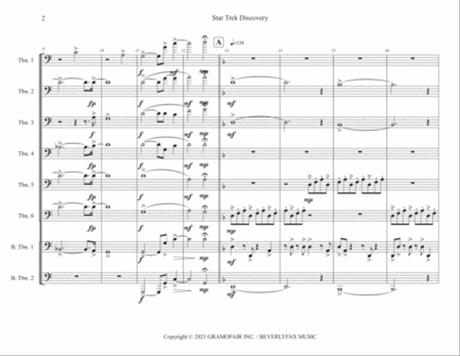 Star Trek: Discovery Main Title Large Ensemble scores gallery preview page 2