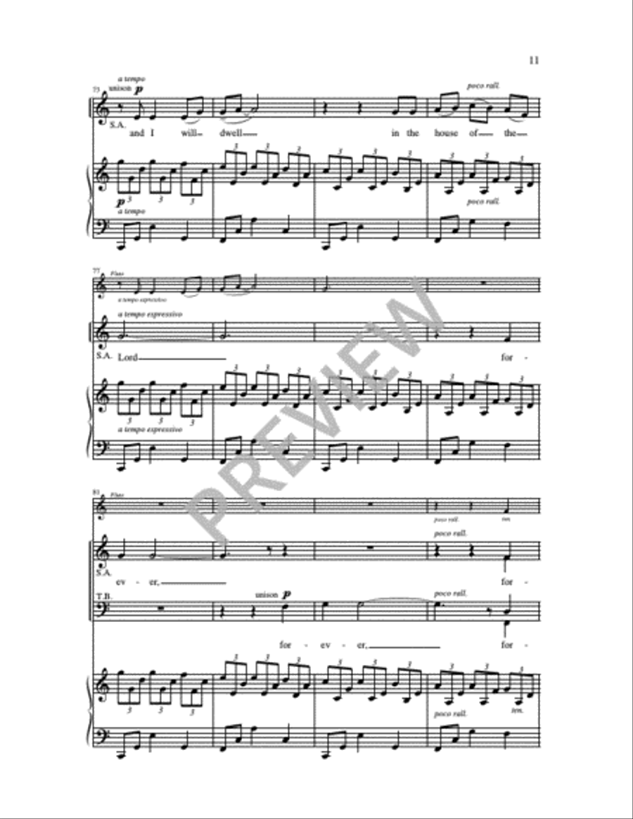 The Lord is My Shepherd 4-Part scores gallery preview page 6