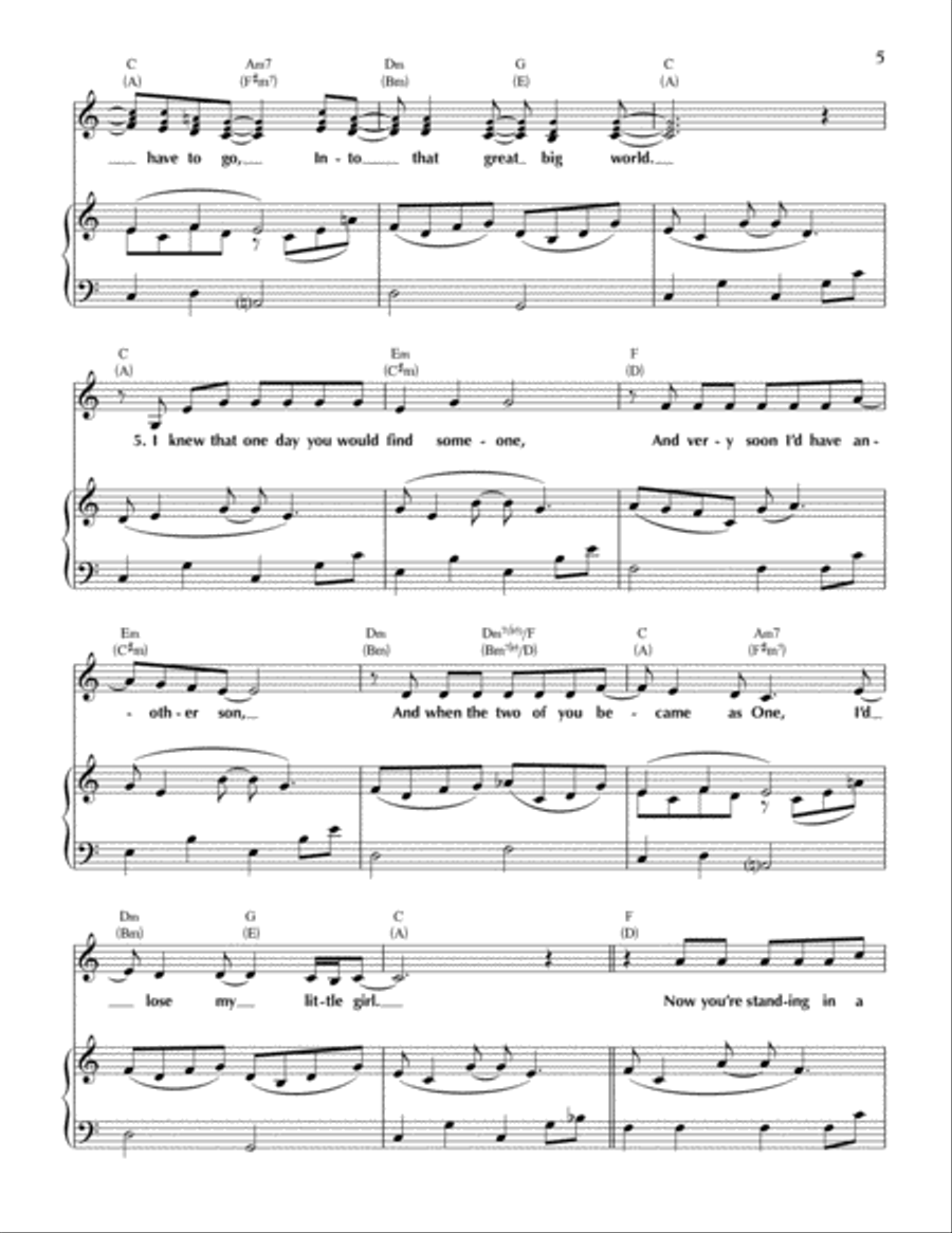 Daddy’s Little Girl (The Wedding Song) – Version 1 Voice scores gallery preview page 5