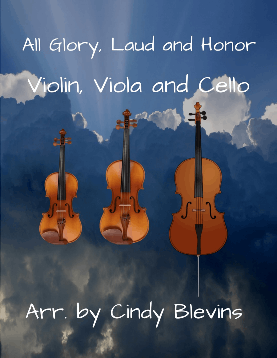 All Glory, Laud and Honor, for Violin, Viola and Cello String Trio scores gallery preview page 1