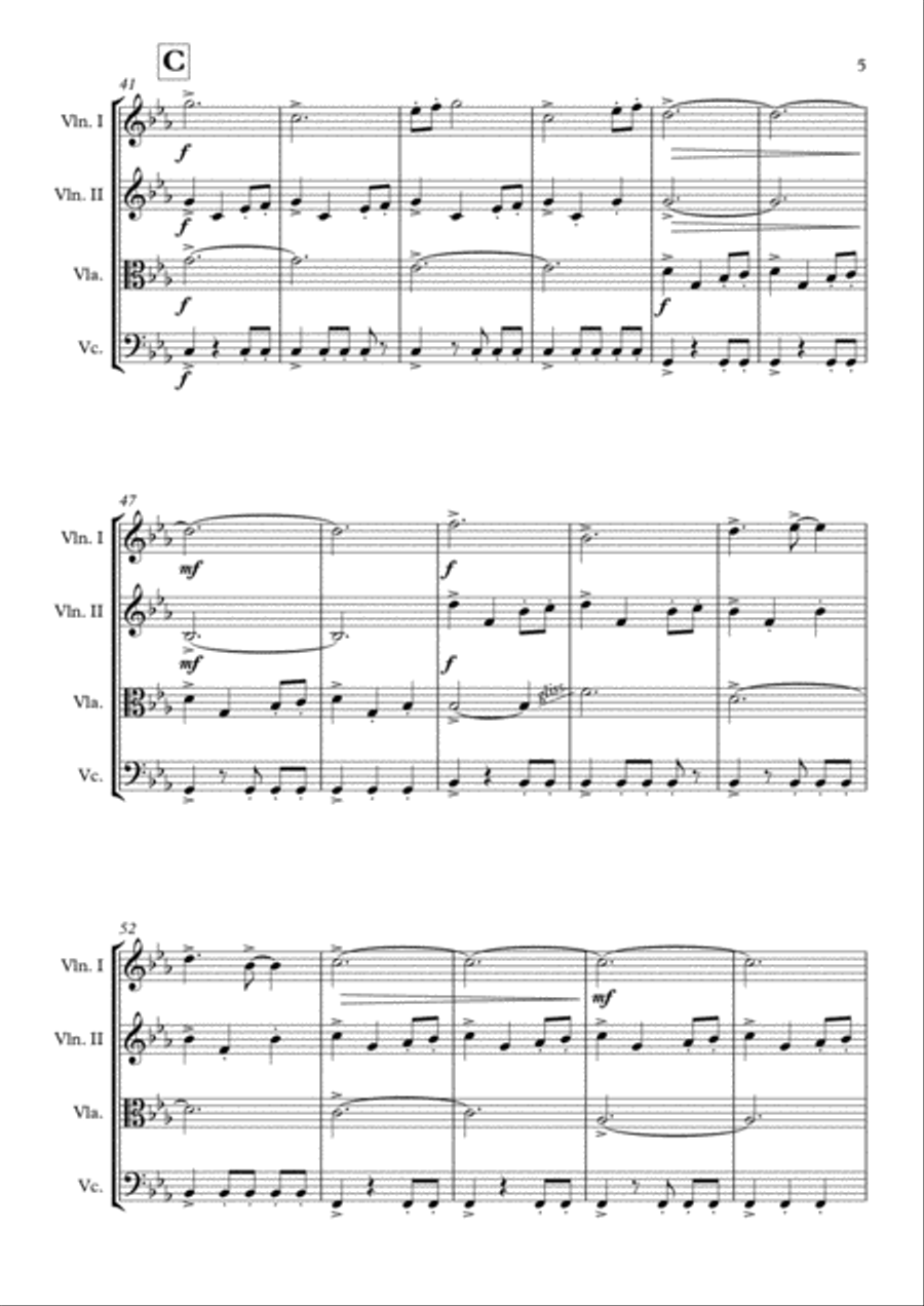 Game Of Thrones String Quartet scores gallery preview page 6