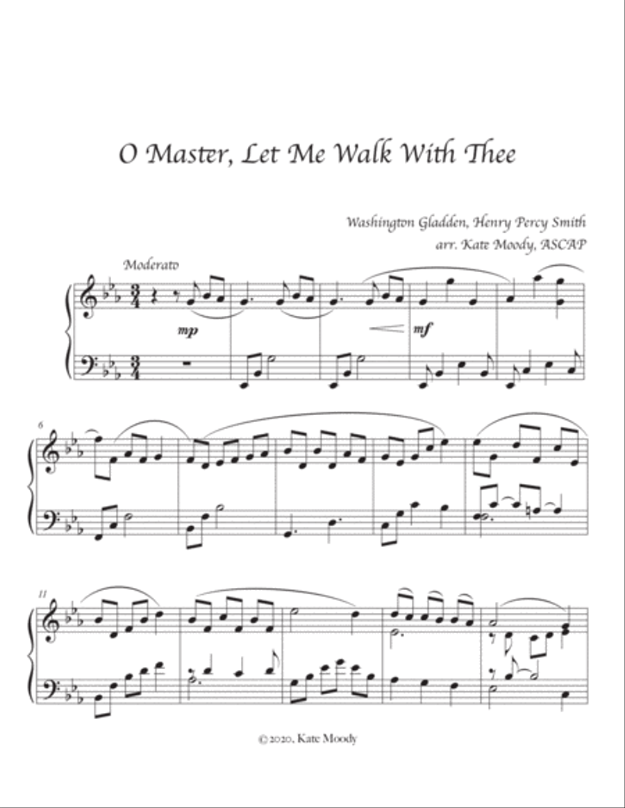 O Master, Let Me Walk With Thee Piano Solo scores gallery preview page 2
