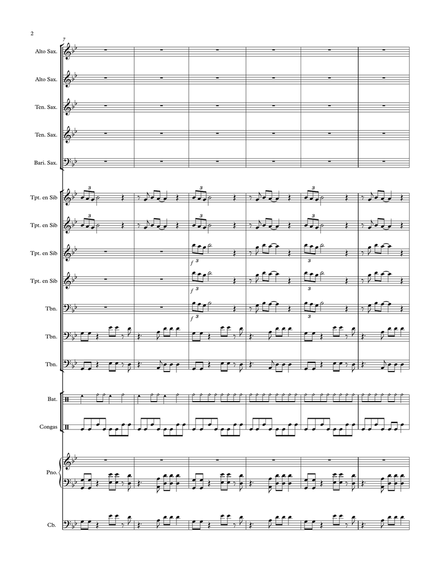Bomboro Quina Quina Percussion Ensemble scores gallery preview page 2