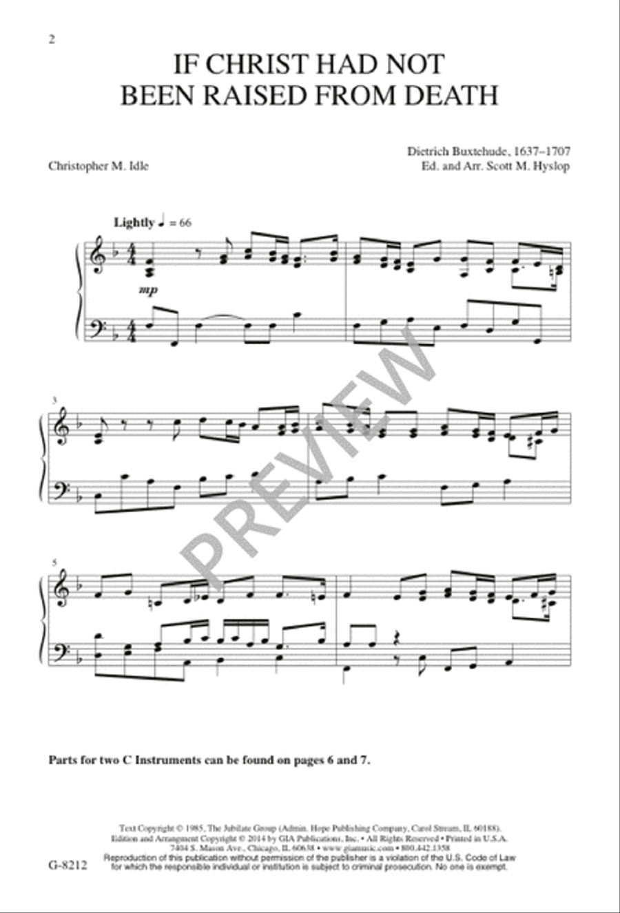 If Christ Had Not Been Raised from Death Unison Choir scores gallery preview page 2
