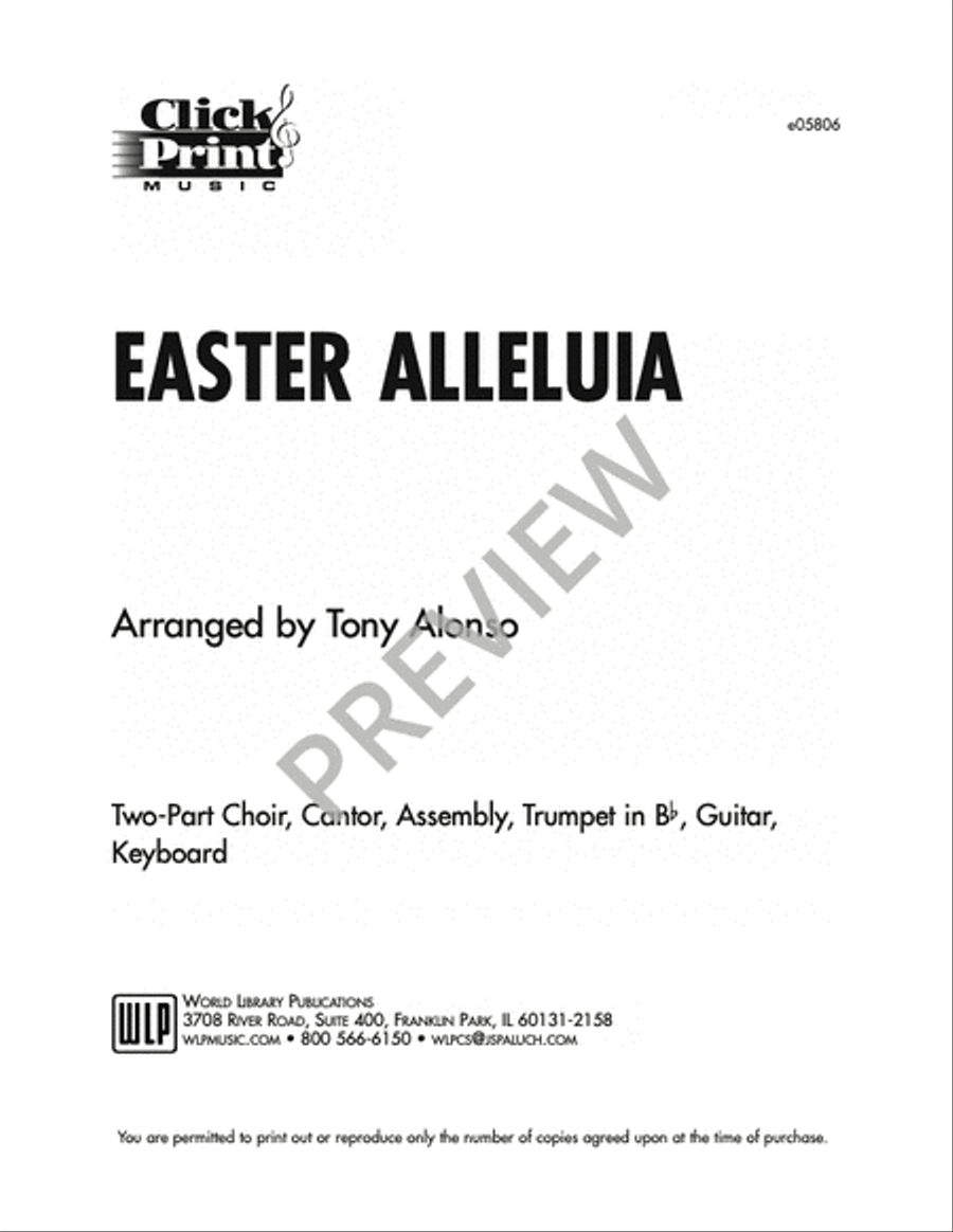 Easter Alleluia 2-Part scores gallery preview page 3