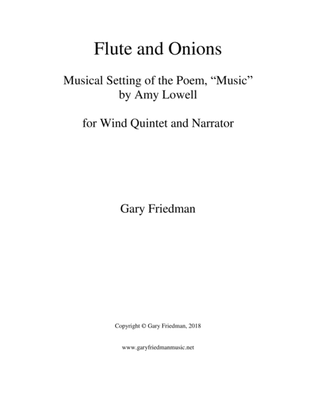 Book cover for Flute and Onions for Wind Quintet and Narrator