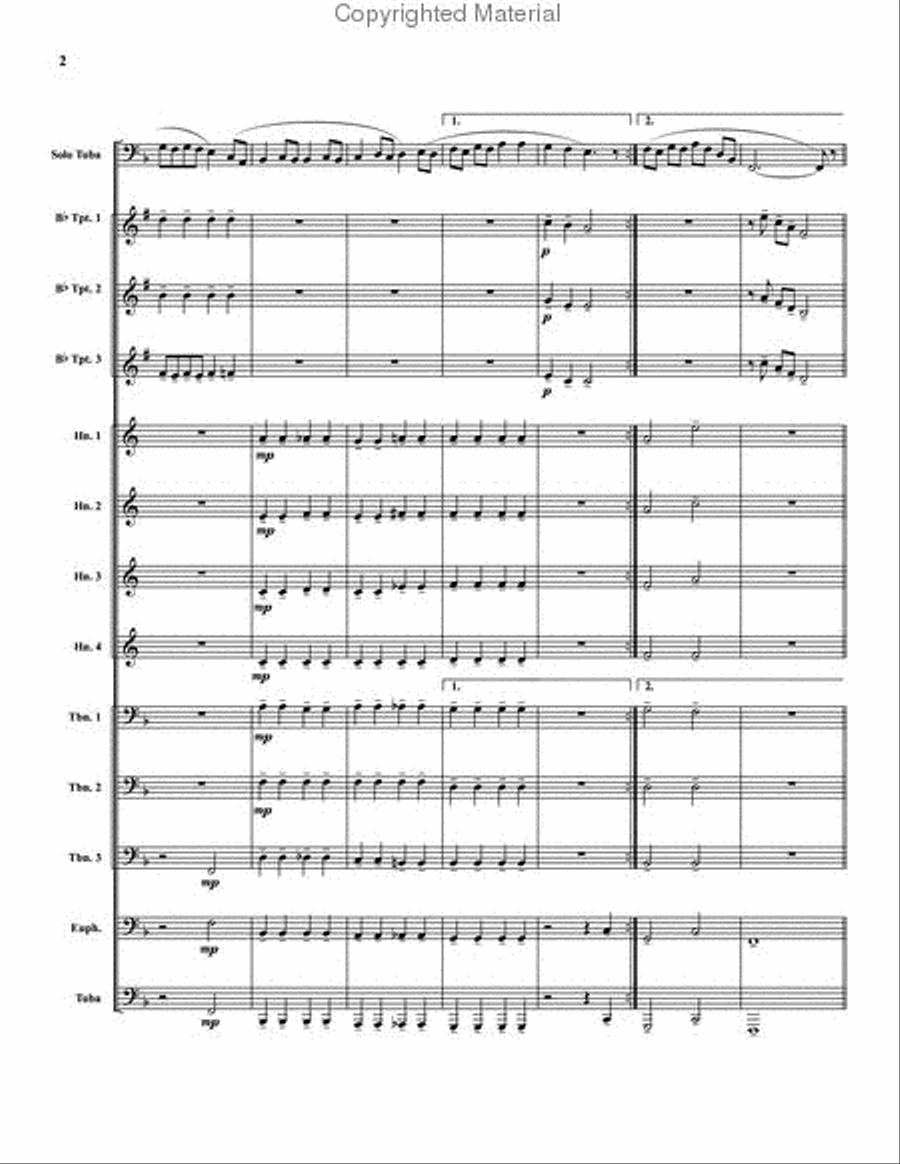 Ballad for Tuba Trombone scores gallery preview page 3