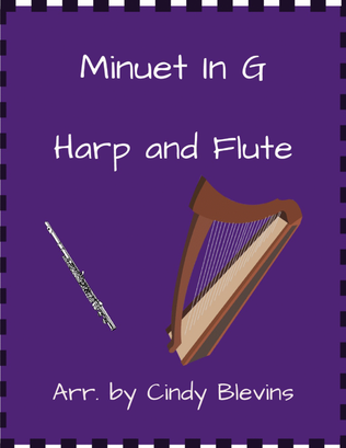Minuet in G, for Harp and Flute