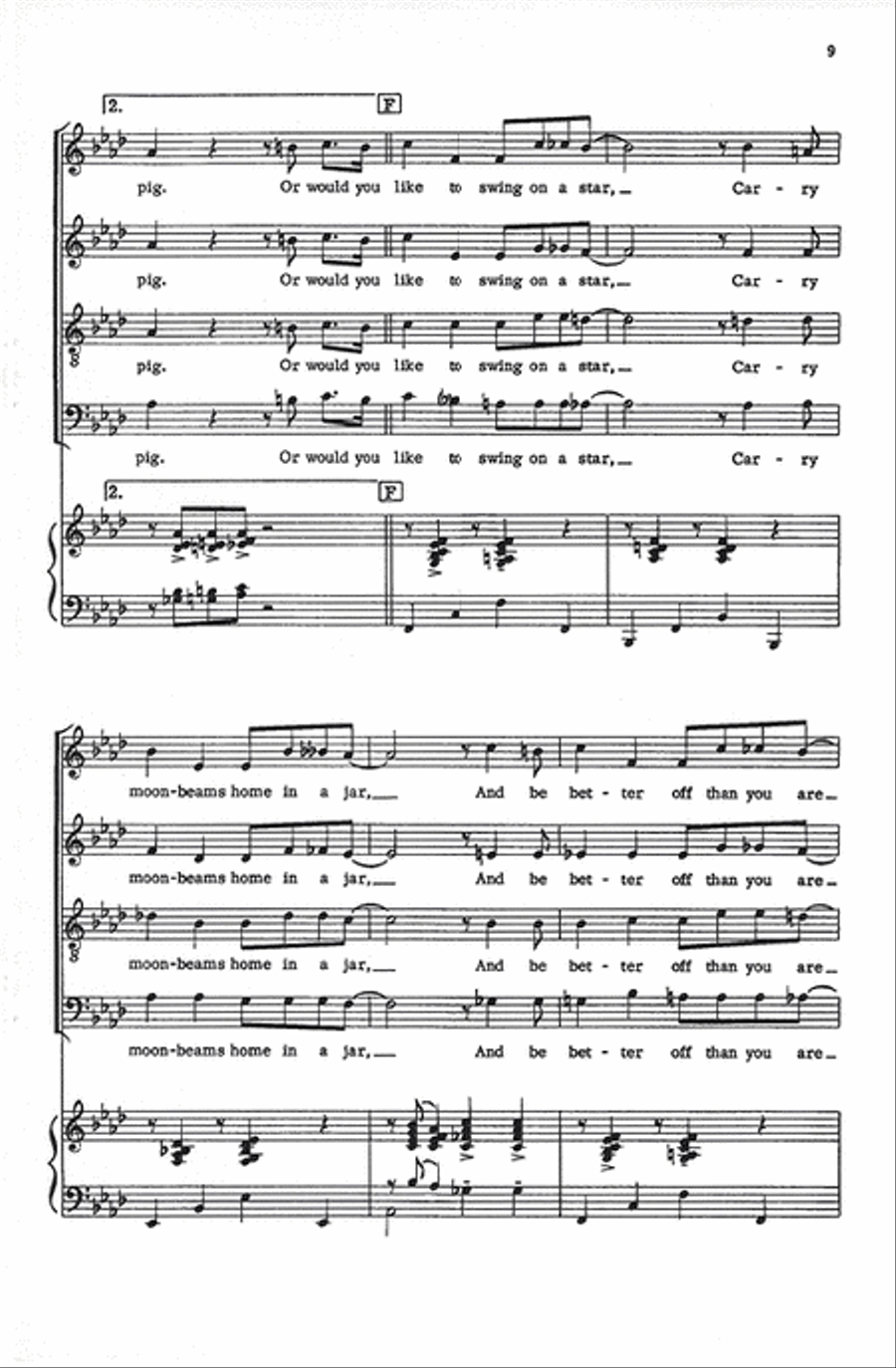 Swinging on a Star Divisi scores gallery preview page 9