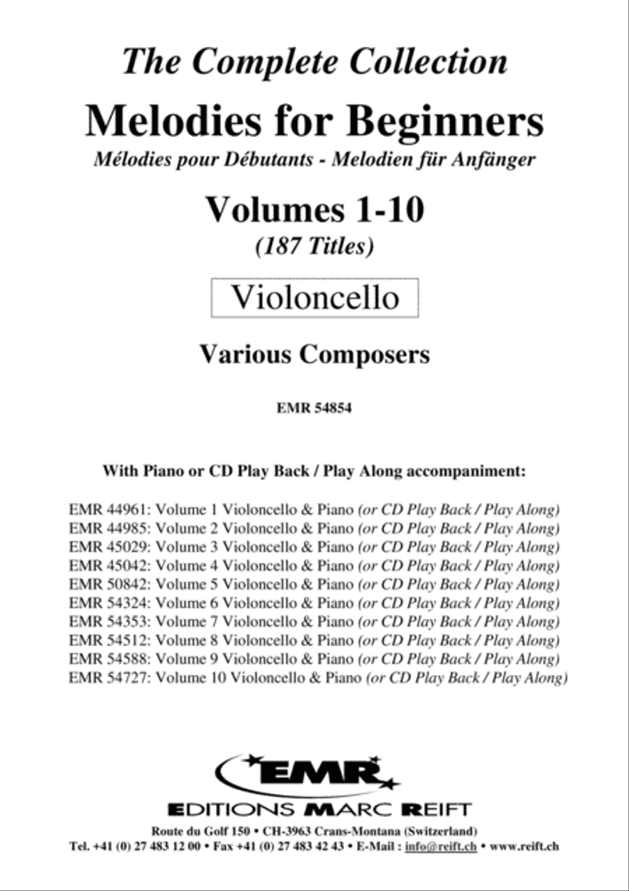 Melodies for Beginners Volumes 1-10 Cello scores gallery preview page 2