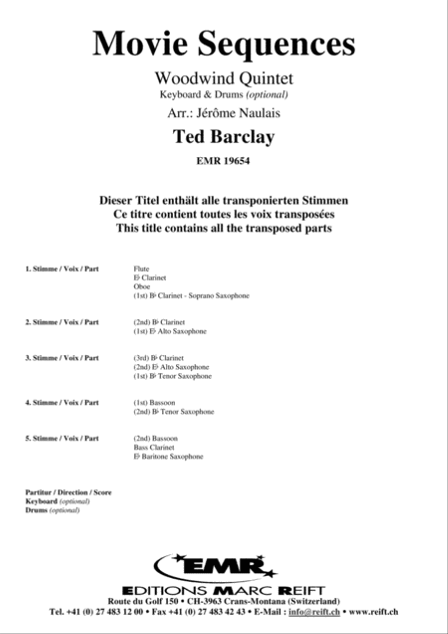 Movie Sequences Woodwind Quintet scores gallery preview page 2