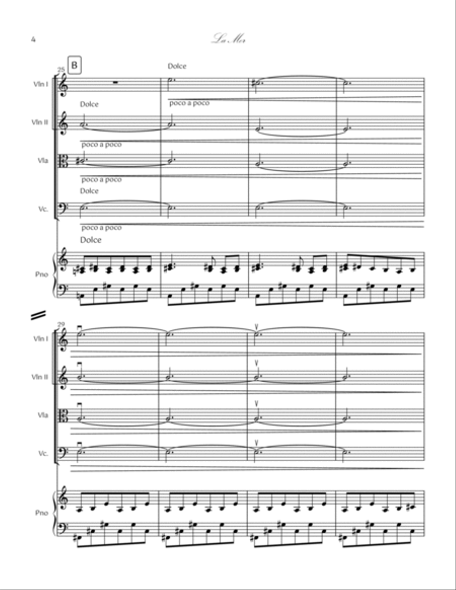 13. La Mer Piano Quintet 13. La Mer Piano Quintet Piano Quintet scores gallery preview page 4