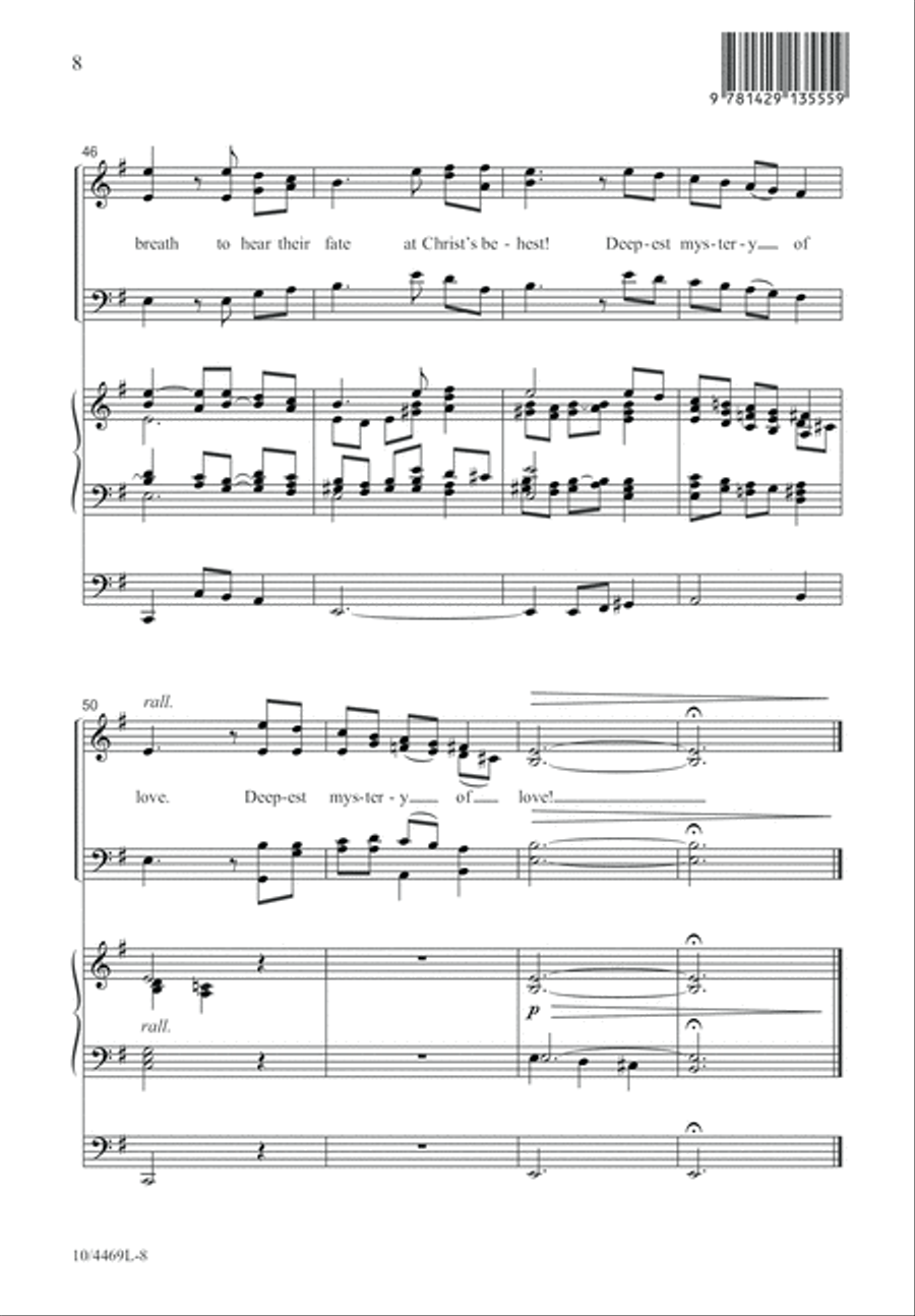 Deepest Mystery of Love 4-Part scores gallery preview page 9