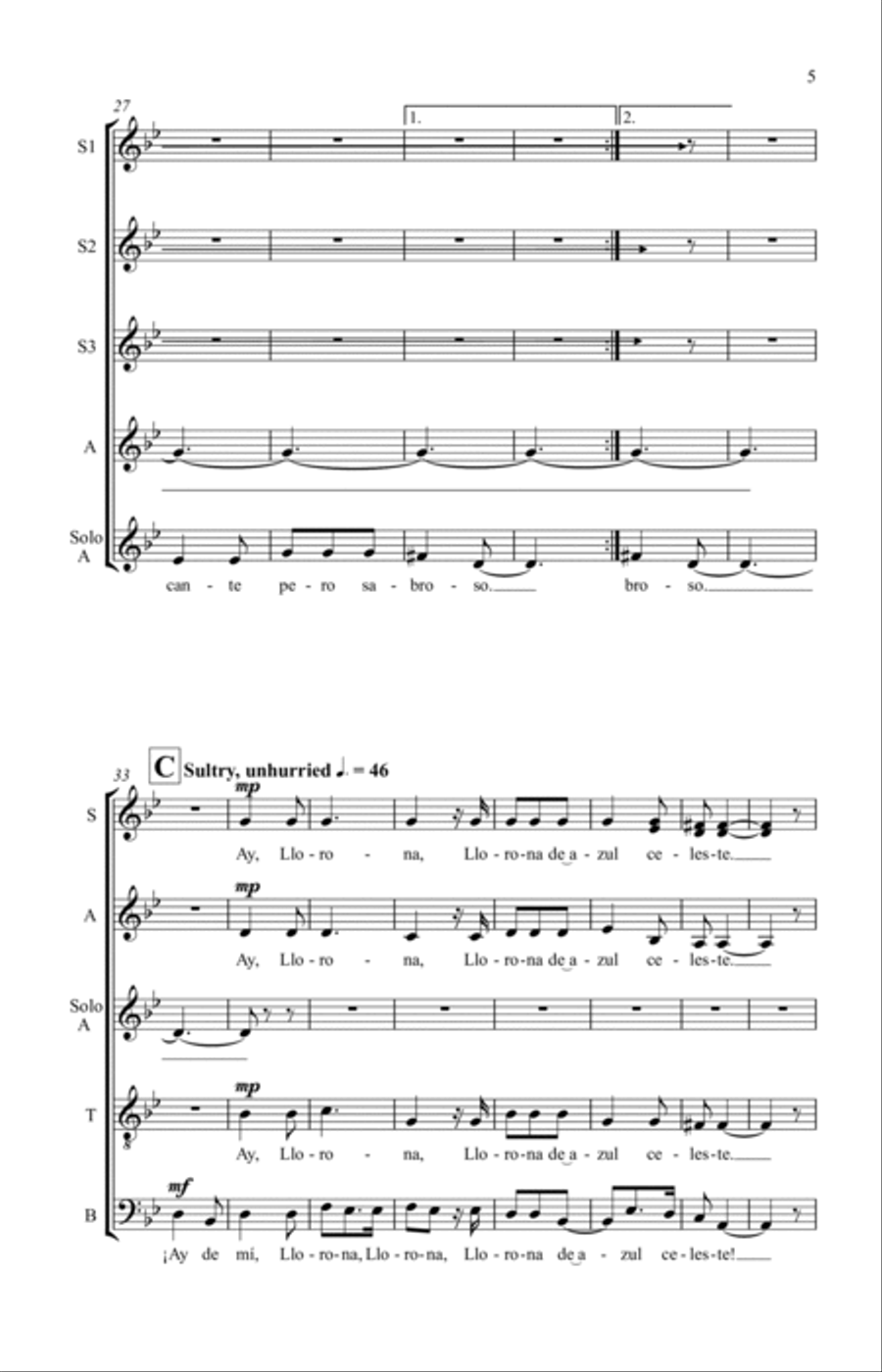 La Llorona 4-Part scores gallery preview page 10
