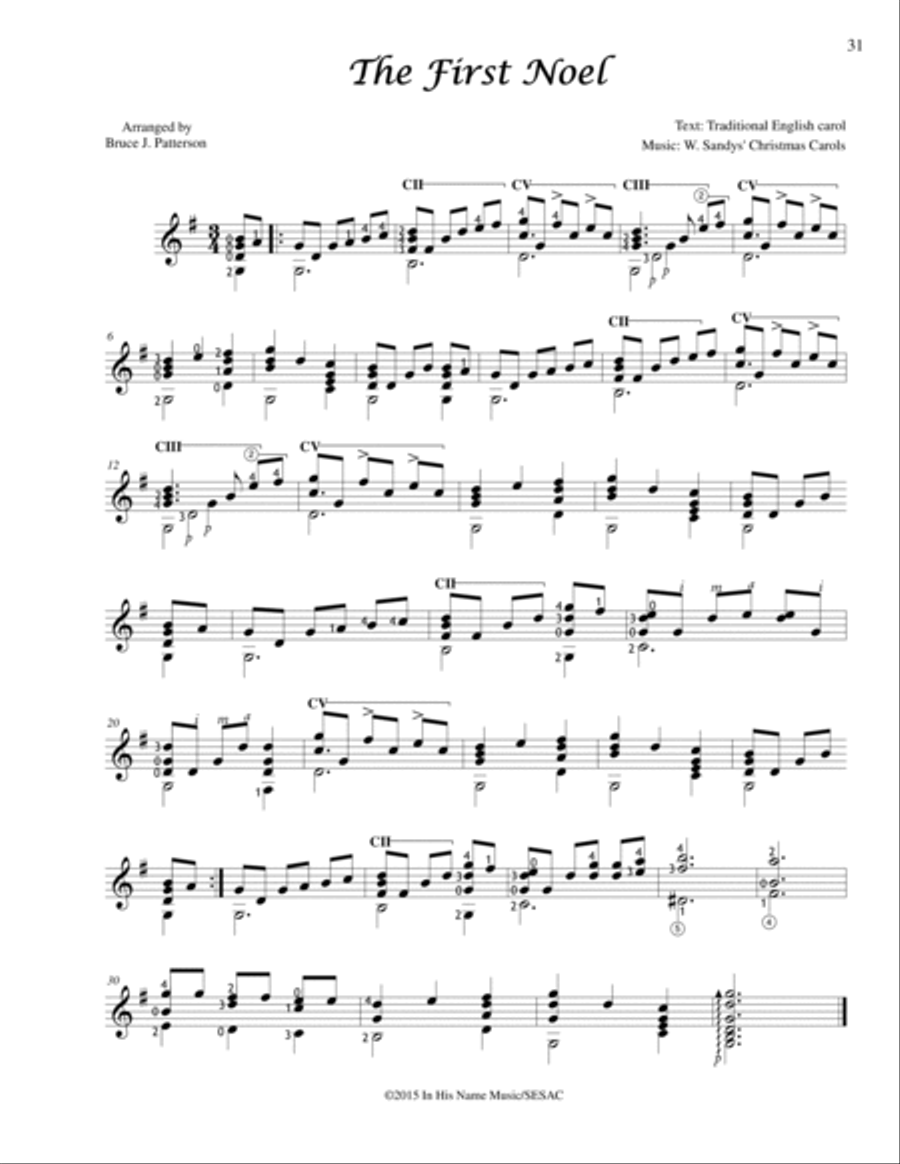 The First Noel Guitar Solo scores gallery preview page 2