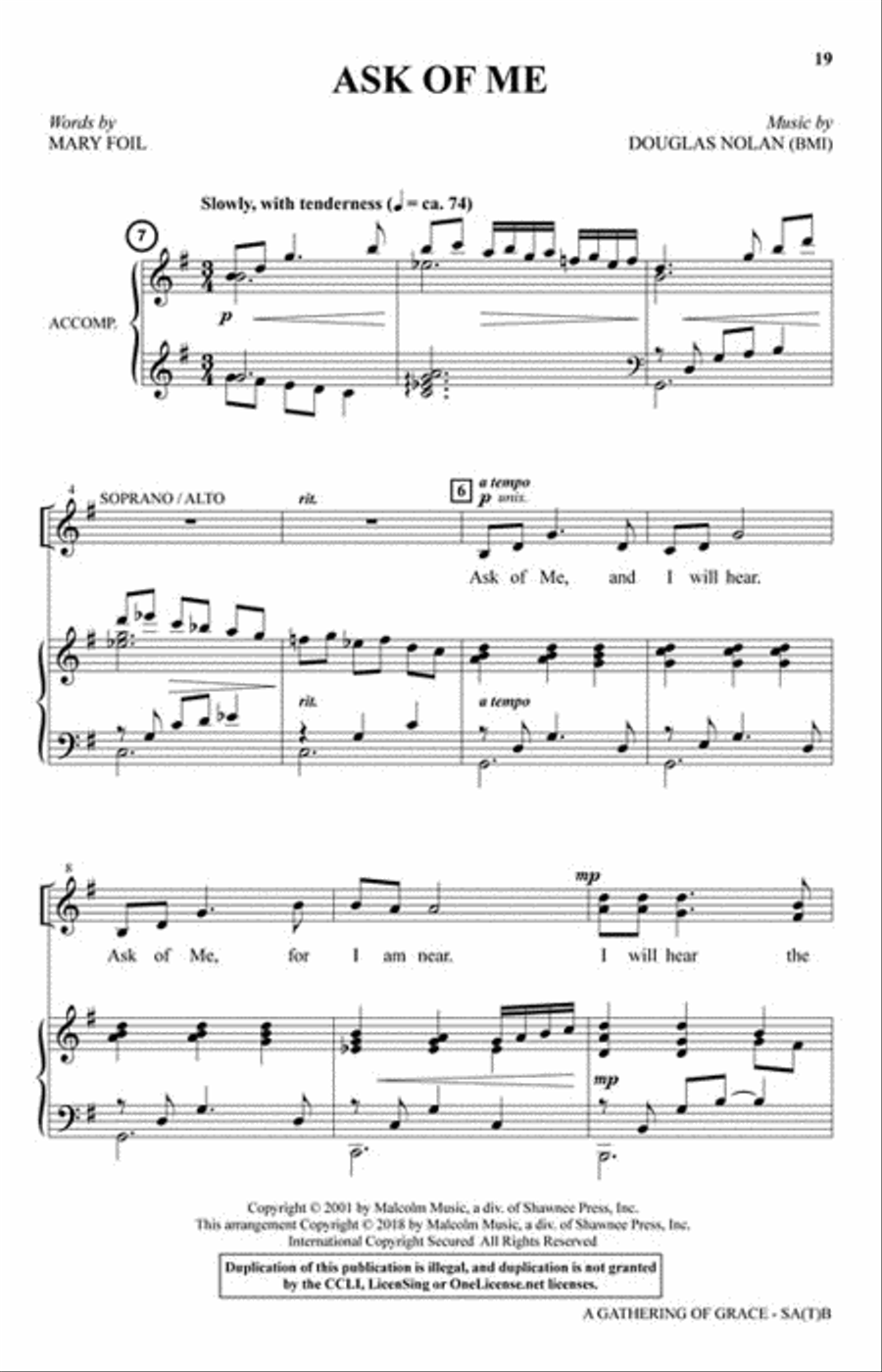 A Gathering of Grace Choir scores gallery preview page 3