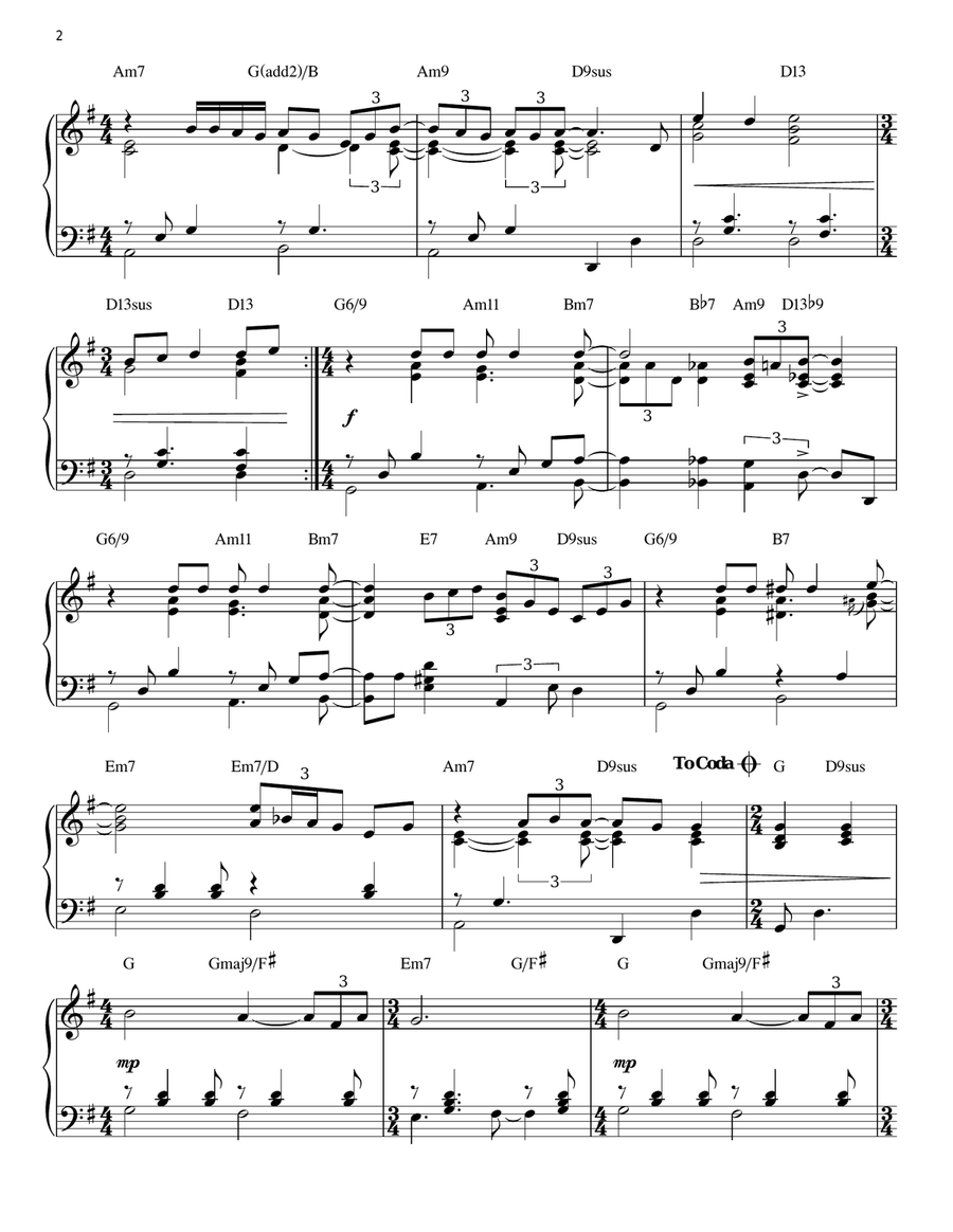 All You Need Is Love [Jazz version] (arr. Brent Edstrom) Piano Solo scores gallery preview page 2