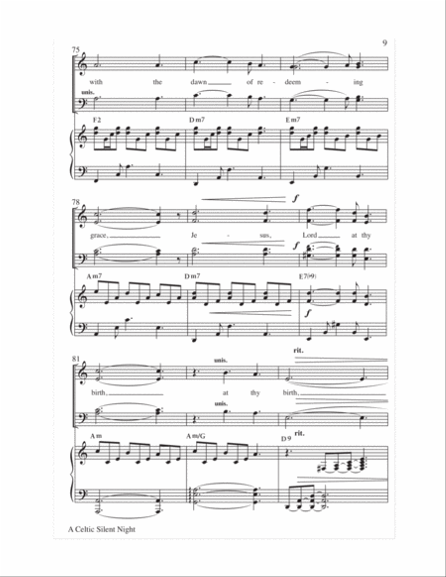 A Celtic Silent Night 4-Part scores gallery preview page 10