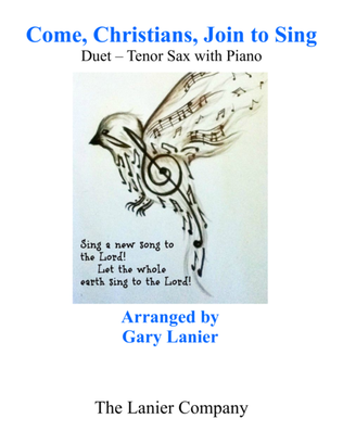Book cover for Gary Lanier: COME, CHRISTIANS, JOIN TO SING (Duet – Tenor Sax & Piano with Parts)
