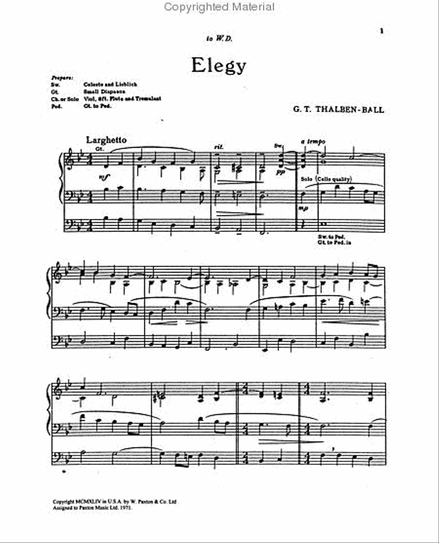 Elegy for Organ