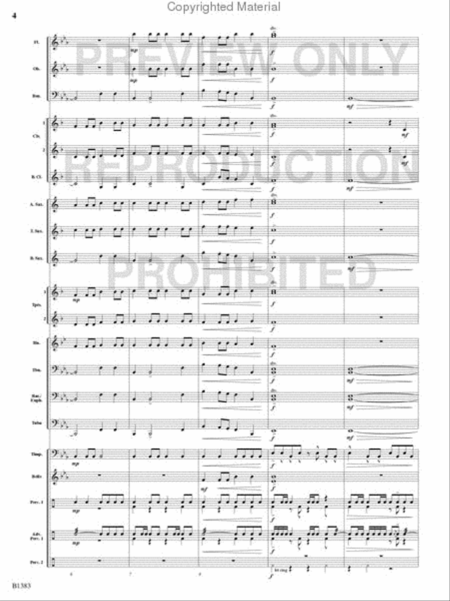 Summit Fanfare Summit Fanfare Concert Band scores gallery preview page 3