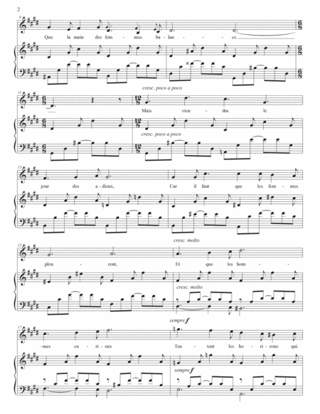 FAURÉ: Les berceaux, Op. 23 no. 1 (transposed to C-sharp minor)
