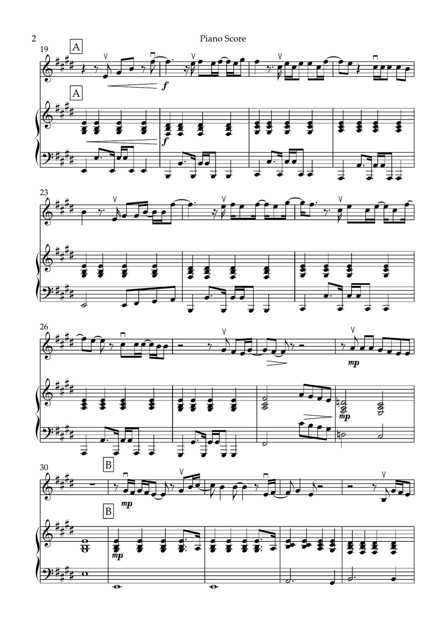Angels Angels Violin Solo scores gallery preview page 2