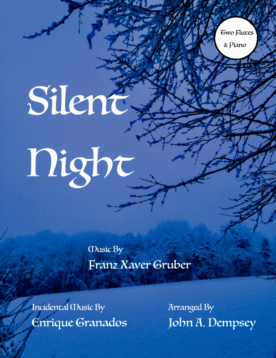 Silent Night (Trio for Two Flutes and Piano) Woodwind Duet scores gallery preview page 1