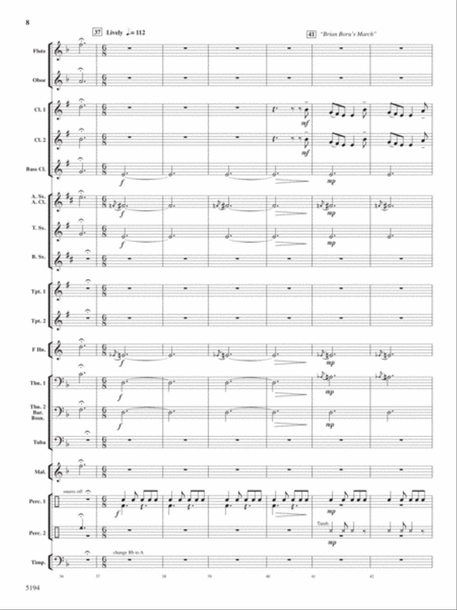 Under An Irish Sky Concert Band scores gallery preview page 7