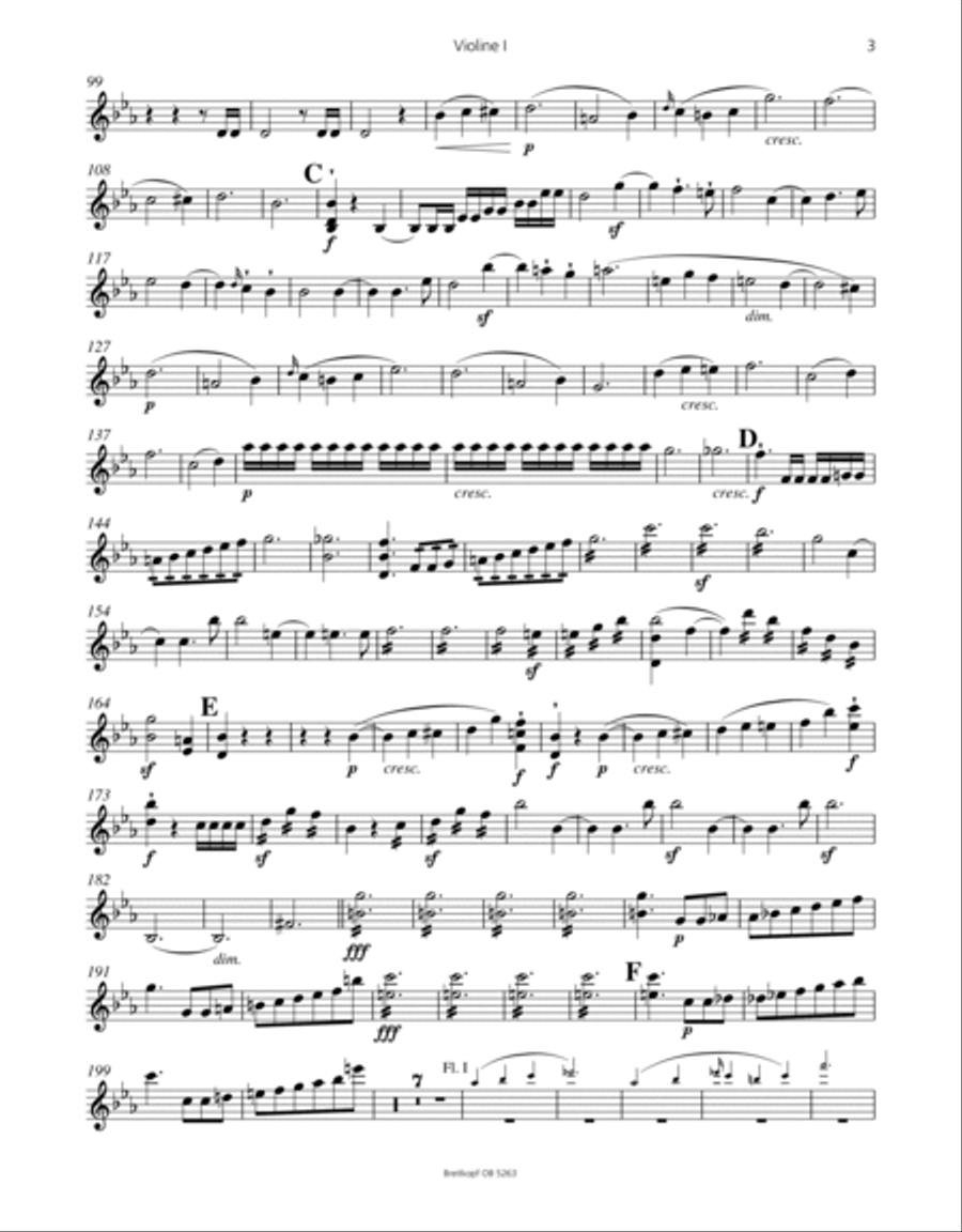 Symphony No. 3 in E flat major Op. 97 Orchestra scores gallery preview page 3