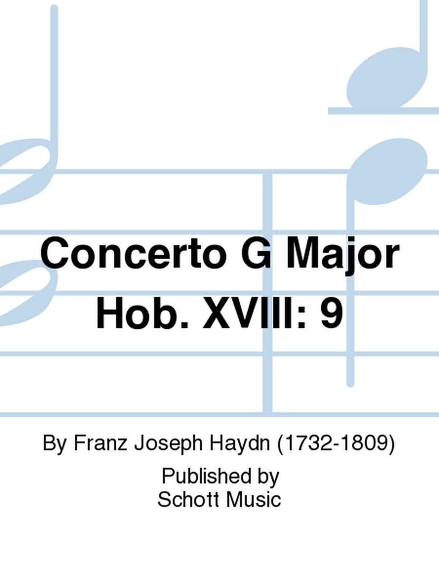 Concerto G Major Hob. XVIII: 9