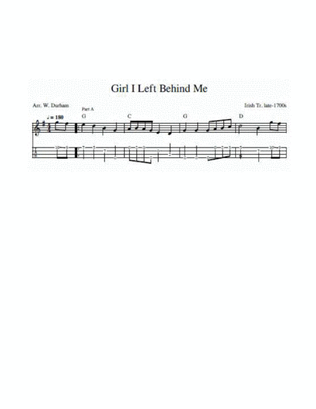 Book cover for The Girl I Left Behind Me - for Ukulele