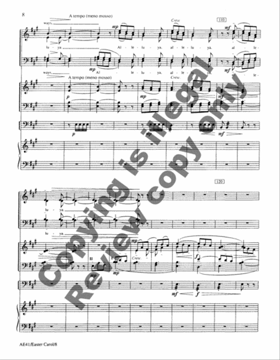 An Easter Carol 4-Part scores gallery preview page 6