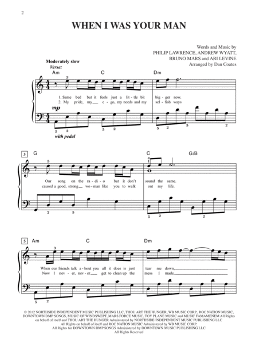 When I Was Your Man Small Ensemble scores gallery preview page 2